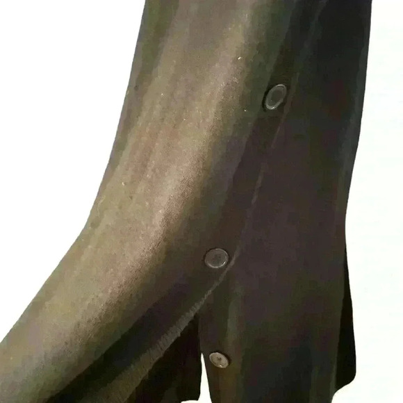 Soho Street Sweater Dress Black Hooded Long Sleeve Button/Slit Sides Size L Fall - Picture 7 of 13